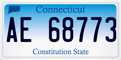 CT license plate AE68773