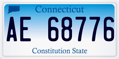 CT license plate AE68776