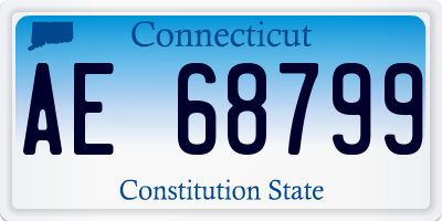 CT license plate AE68799