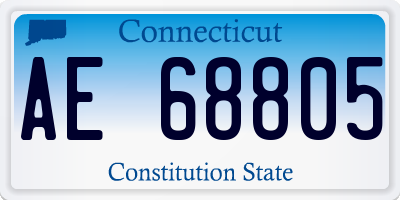 CT license plate AE68805