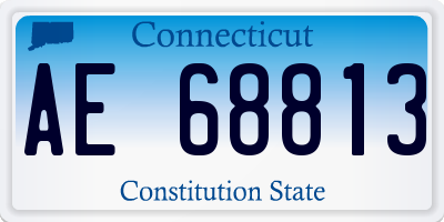 CT license plate AE68813