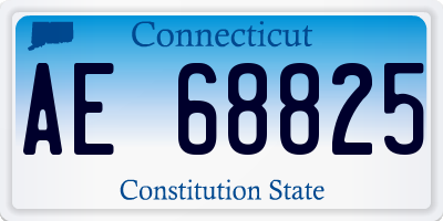 CT license plate AE68825