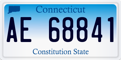 CT license plate AE68841