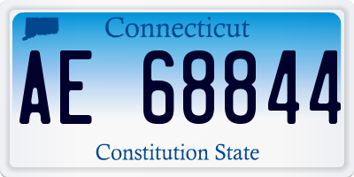 CT license plate AE68844