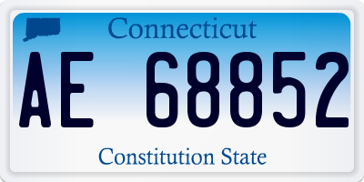 CT license plate AE68852