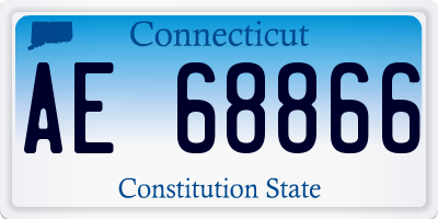 CT license plate AE68866