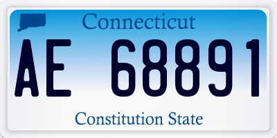 CT license plate AE68891