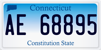 CT license plate AE68895