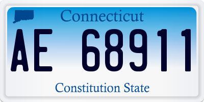 CT license plate AE68911