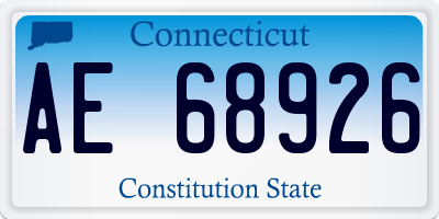 CT license plate AE68926