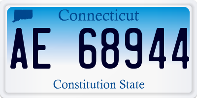 CT license plate AE68944