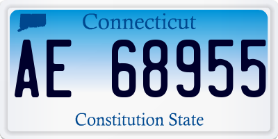 CT license plate AE68955