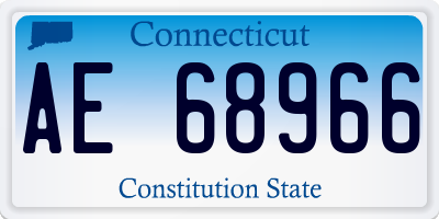 CT license plate AE68966