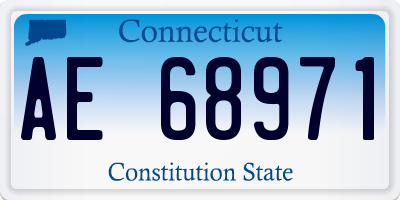 CT license plate AE68971