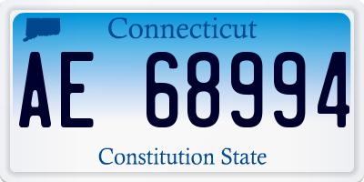 CT license plate AE68994