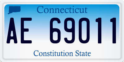 CT license plate AE69011