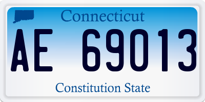 CT license plate AE69013