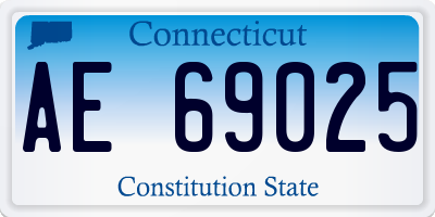 CT license plate AE69025
