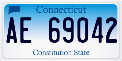 CT license plate AE69042