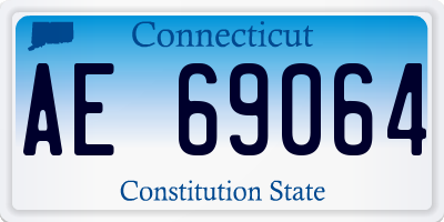 CT license plate AE69064