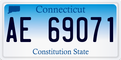 CT license plate AE69071
