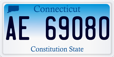 CT license plate AE69080
