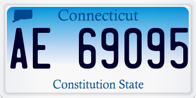 CT license plate AE69095