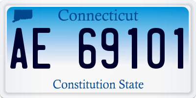 CT license plate AE69101