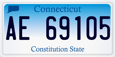 CT license plate AE69105