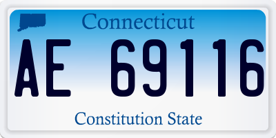 CT license plate AE69116