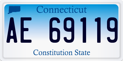 CT license plate AE69119