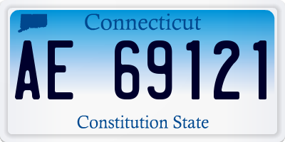 CT license plate AE69121