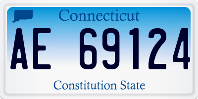 CT license plate AE69124