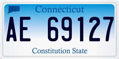CT license plate AE69127