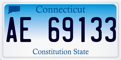 CT license plate AE69133