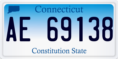 CT license plate AE69138