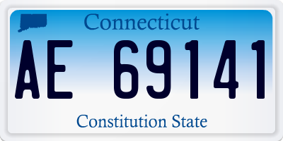 CT license plate AE69141