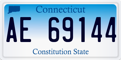 CT license plate AE69144