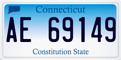 CT license plate AE69149