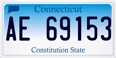CT license plate AE69153