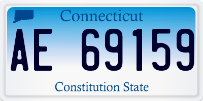 CT license plate AE69159