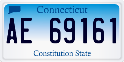 CT license plate AE69161