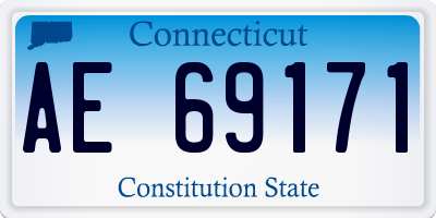 CT license plate AE69171