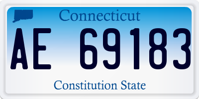 CT license plate AE69183