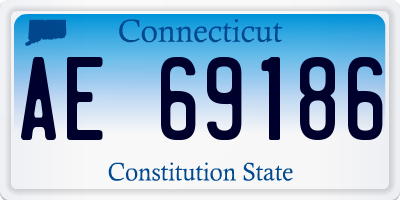CT license plate AE69186