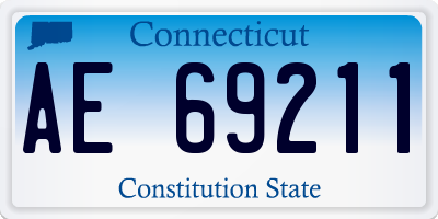 CT license plate AE69211
