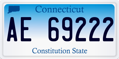 CT license plate AE69222