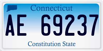 CT license plate AE69237
