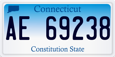 CT license plate AE69238