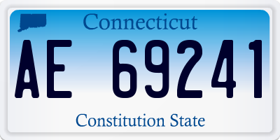 CT license plate AE69241